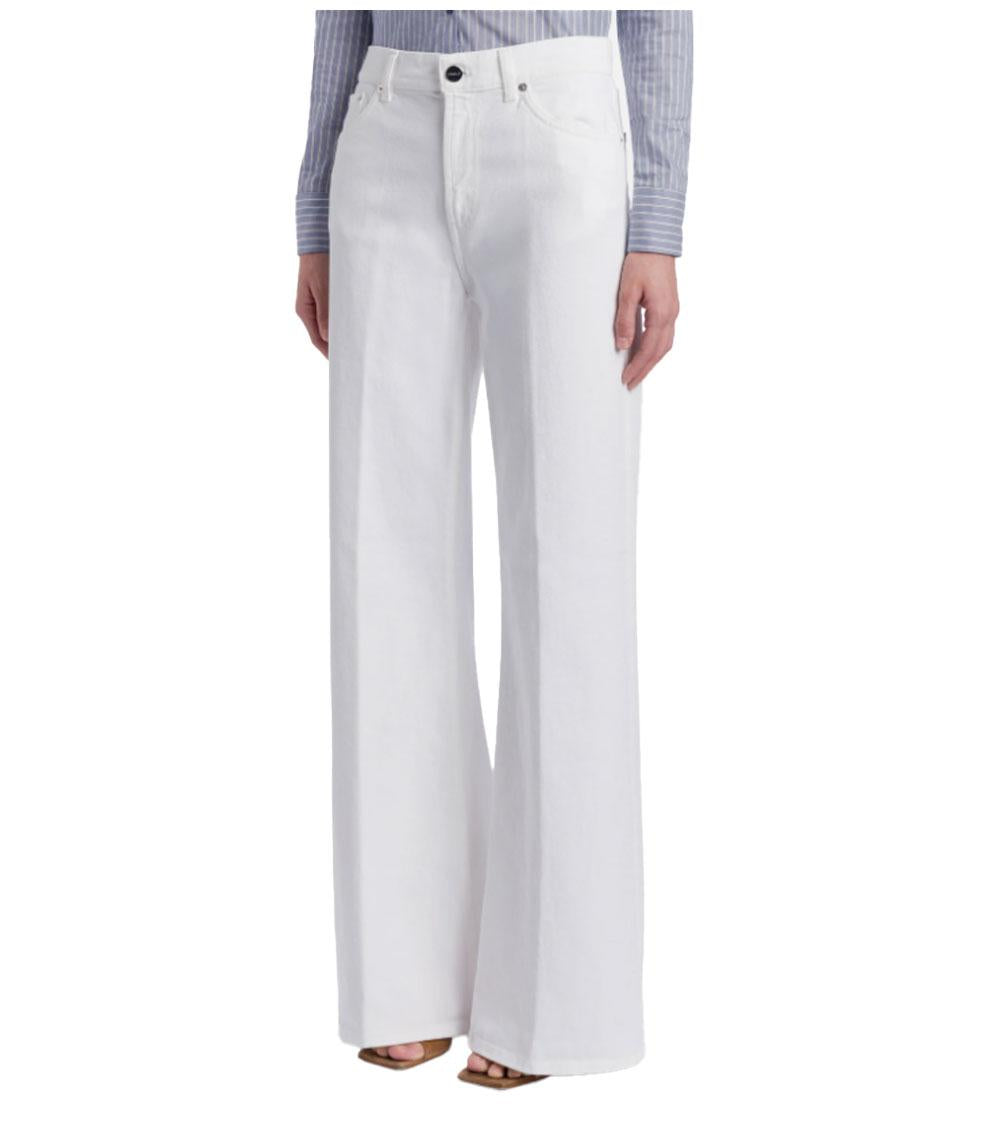 DONDUP Jeans Dondup donna DP619BSE037D Amber bianco wide leg in bull stretch<BR/><BR/> DP619BSE037D 001