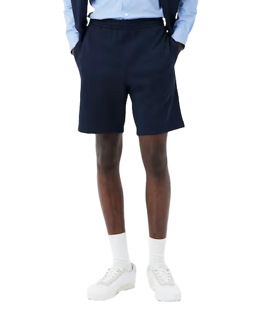 LACOSTE Bermuda LACOSTE uomo GH0788 Blu taglio dritto coulisse cotone coccodrillo GH0788 166