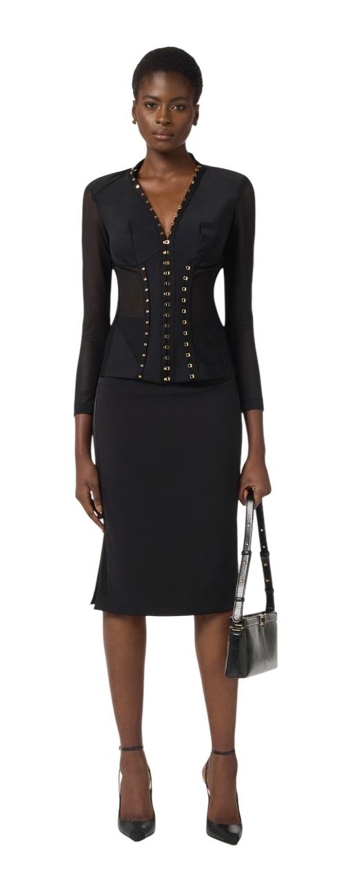 ELISABETTA FRANCHI Giacca Elisabetta Franchi donna GI16762E2110 Bustier Nero<BR/> GI16762E2 110