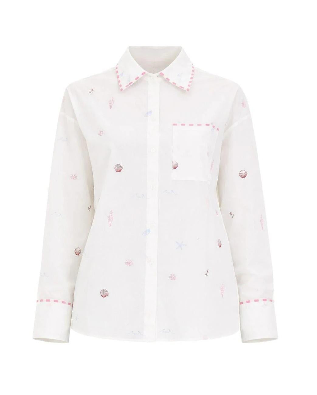 PENNYBLACK Camicia Pennyblack donna 2611111313200 009 Ricetta fantasia marina Bianco <BR/> 2611111313200 009