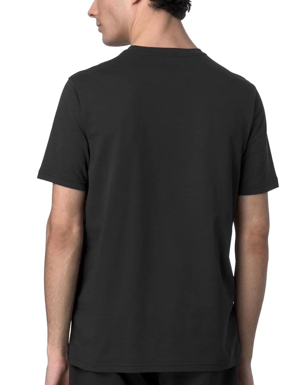 K-WAY T-shirt K-WAY uomo K7125UW ODOM JERSEY SLIM Nero logo silicone maniche corte cotone K7125UW USY