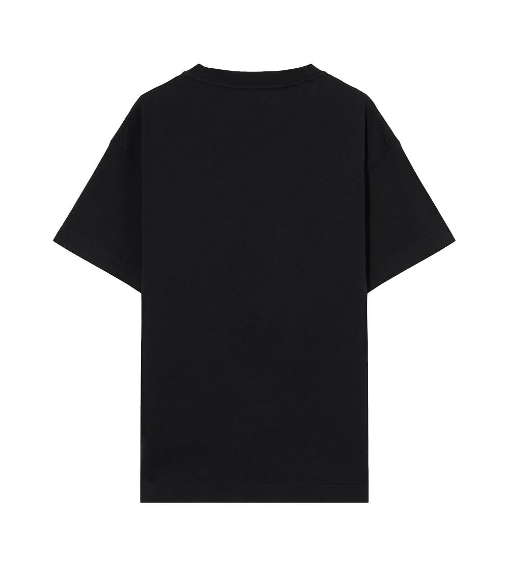 PALM ANGELS T-shirt Palm Angels uomo PMAA109S26JER008 nera rosso logo collo<BR/><BR/> PMAA109S26JER008 1003