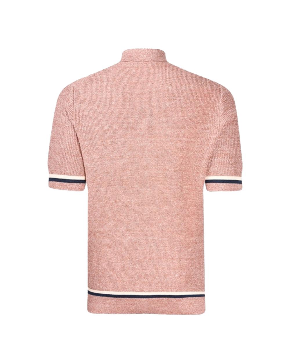 GRAN SASSO Camicia GRAN SASSO uomo 5719418671 Mattone lino cotone collo bowling regular fit<BR/> 5719418671 168