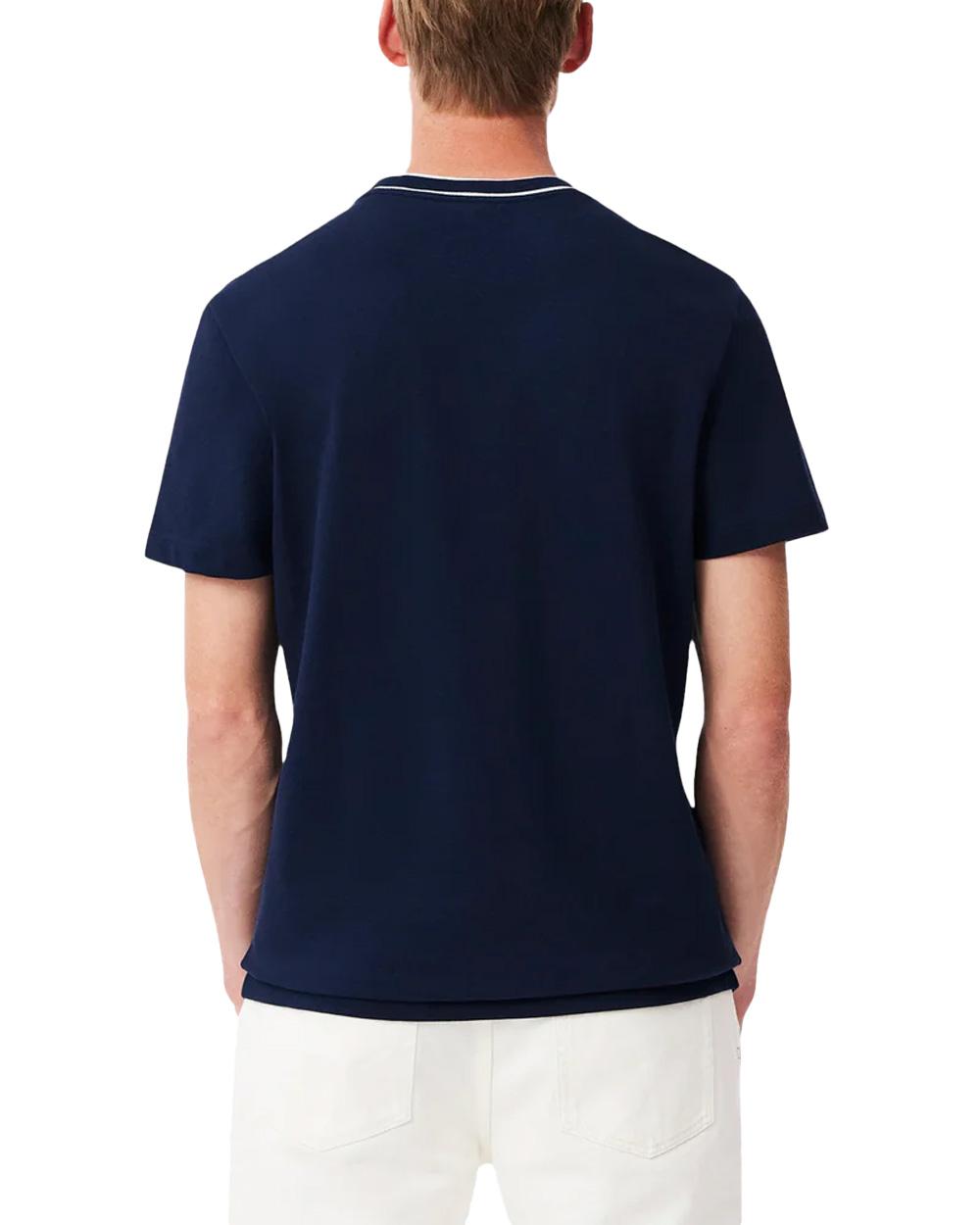 LACOSTE T-shirt LACOSTE uomo TH8174T Blu cotone girocollo maniche corte TH8174T 166