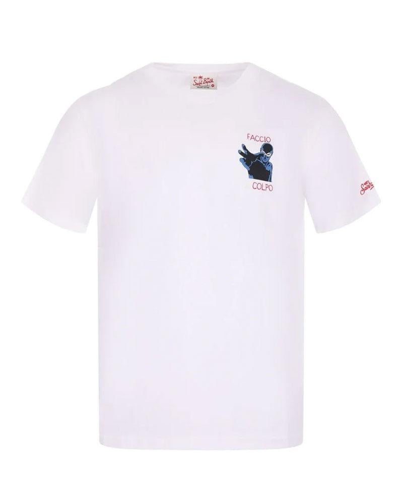 MC2 SAINT BARTH T-shirt Mc2 Saint Barth uomo Tshirt man faccio colpo bianca cotone ricamo T-SHIRTMAN05381H 01N