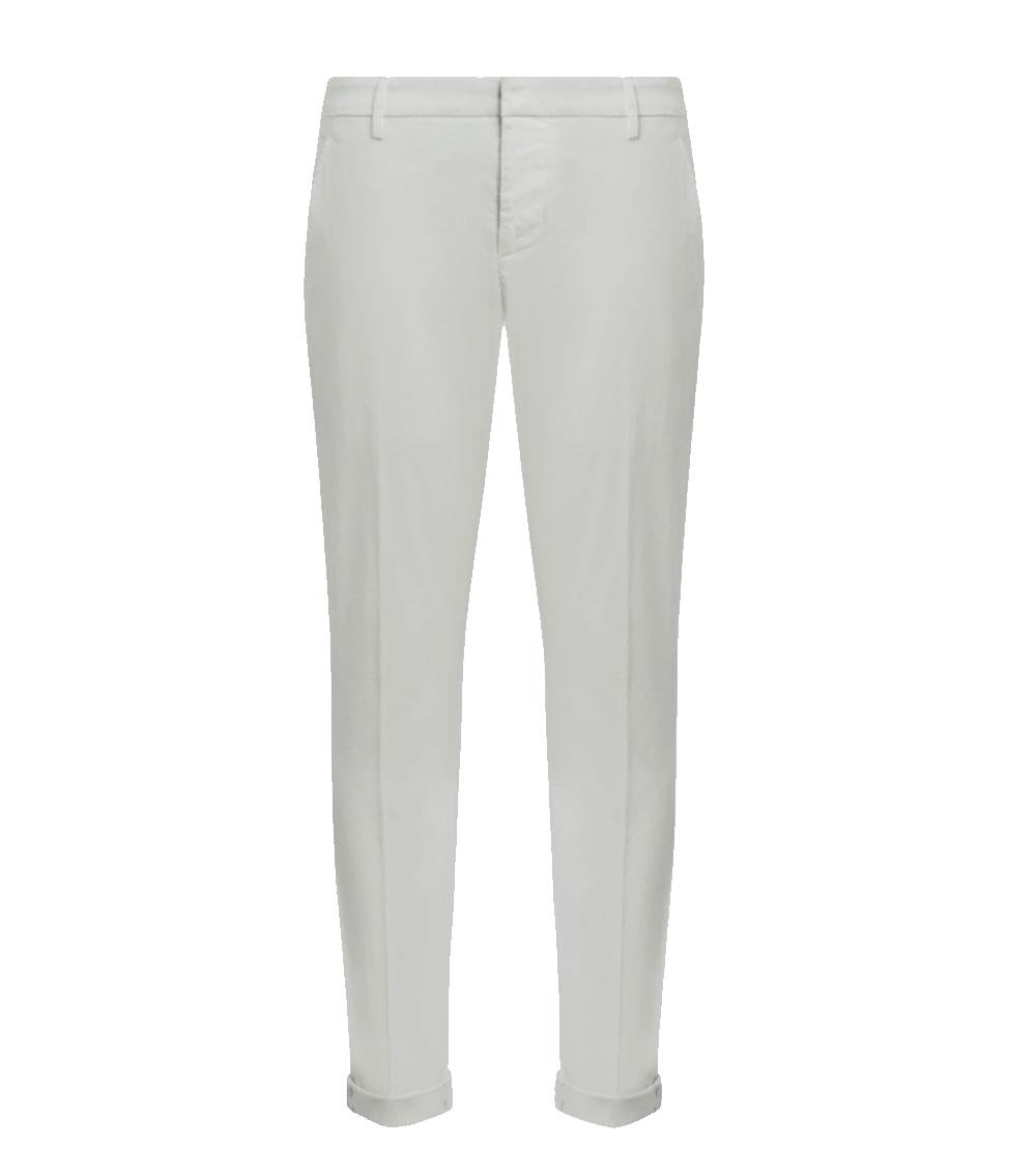 DONDUP Pantalone Dondup uomo Gaubert UP235GSE046U ghiaccio slim in gabardina leggera <BR/> UP235GSE046U 021