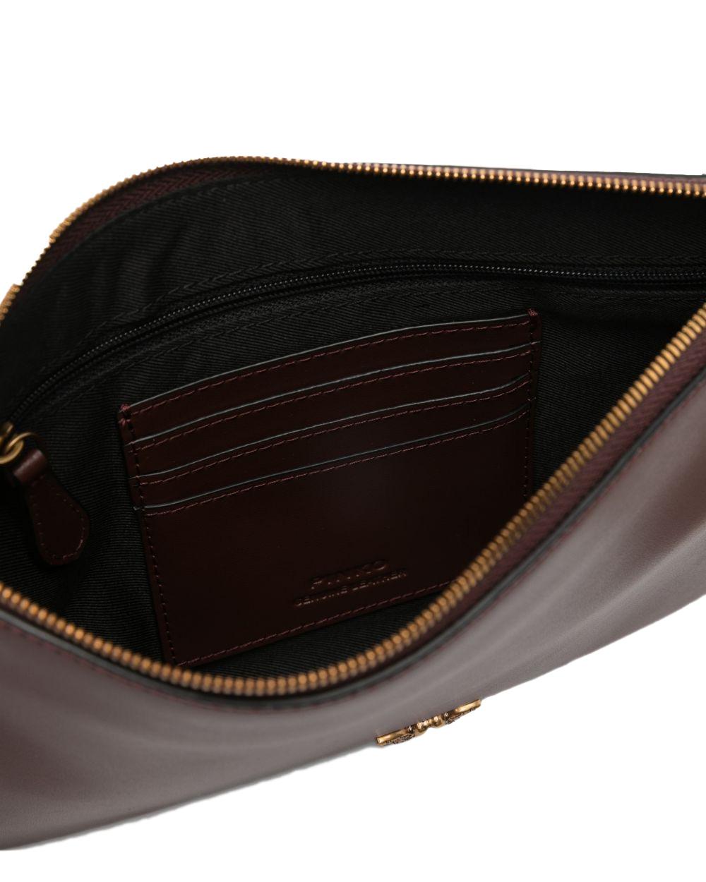 PINKO Borsa PINKO donna FLAT CLASSIC 100455A0F1 Bordeaux chiusura zip pelle tracolla 100455A0F1 R49Q