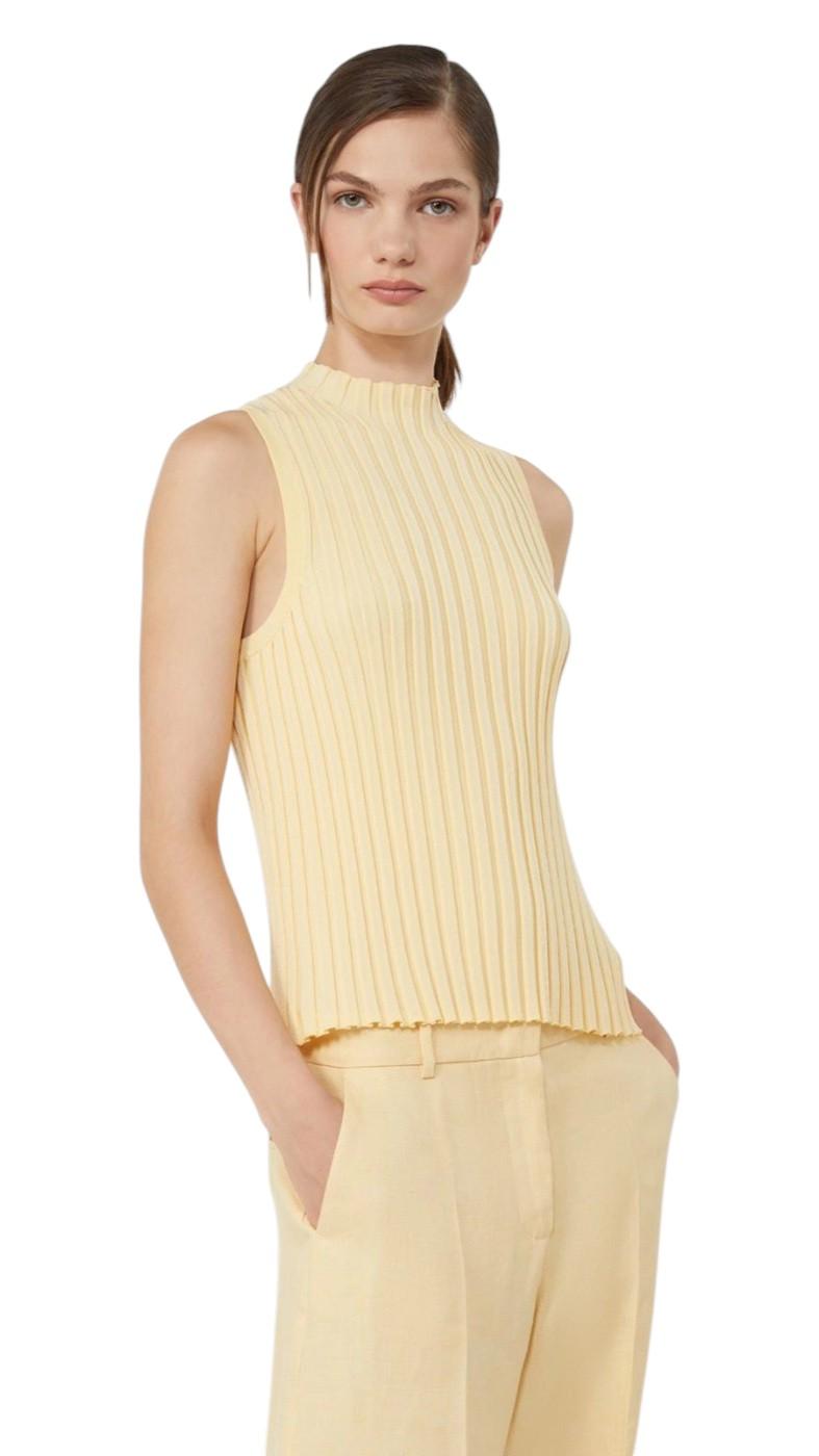 WEEKEND Maglia Weekend donna 2615361022600 003 Bautta in filato Giallo chiaro<BR/> 2615361022600 003