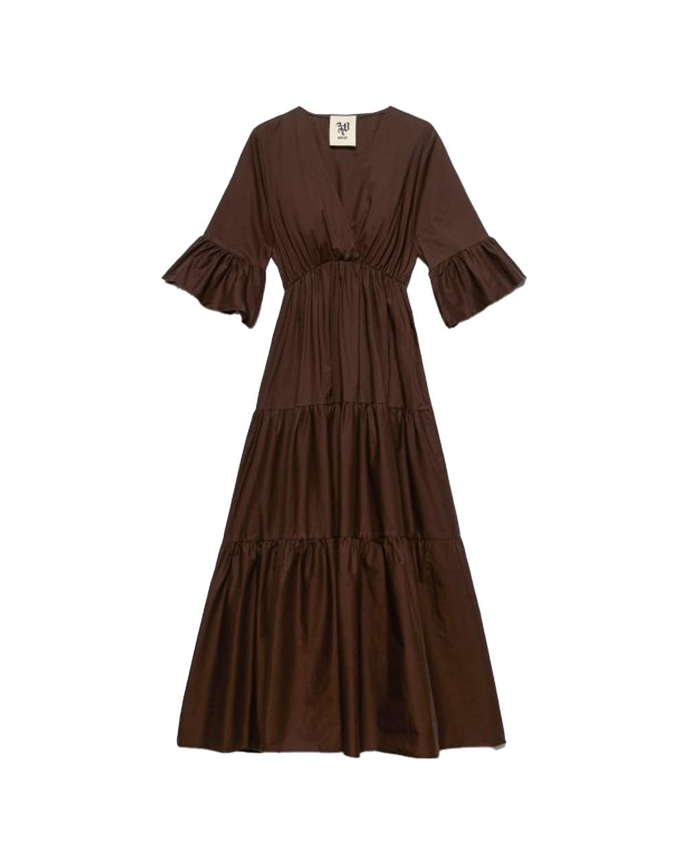 ANIYE BY Abito ANIYE BY CORA donna 185309 Cioccolato scollo a v volant 185309 02072