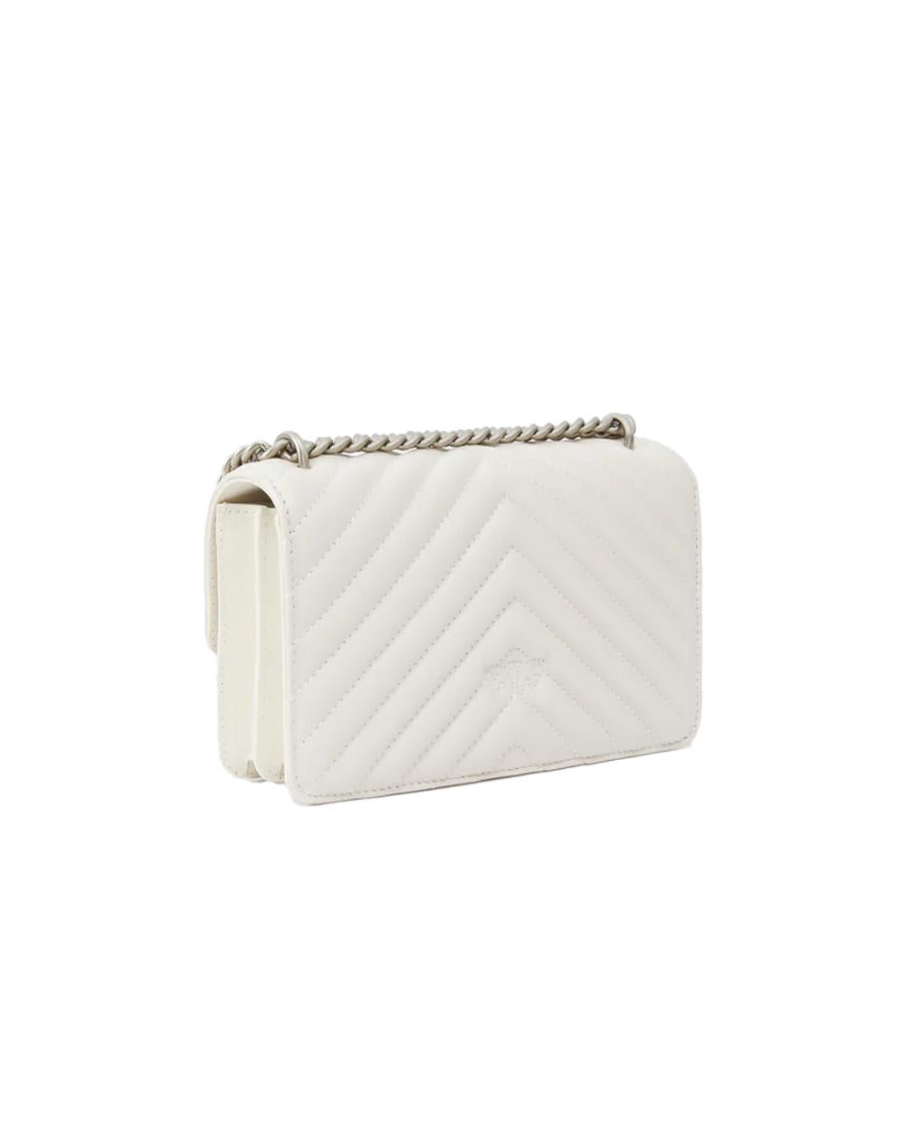 PINKO Borsa PINKO donna LOVE ONE MINI DC 100074A0GK Bianca nappa trapuntata fibbia tracolla 100074A0GK Z14O