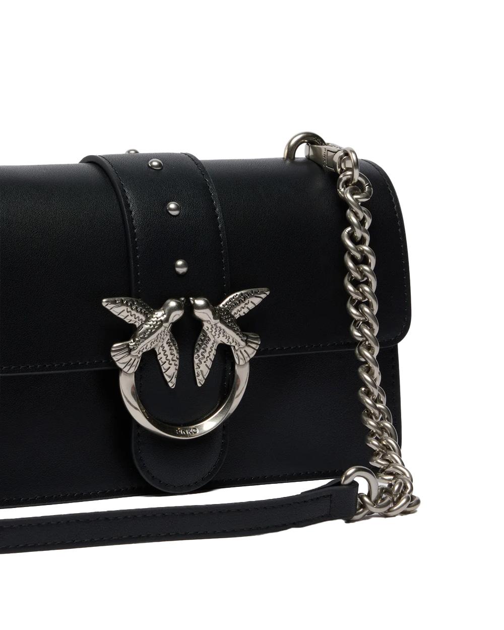 PINKO Borsa PINKO donna LOVE ONE MINI ST CL 105856A0F1 Nera pelle mano seta tracolla regolabile 105856A0F1 Z99O
