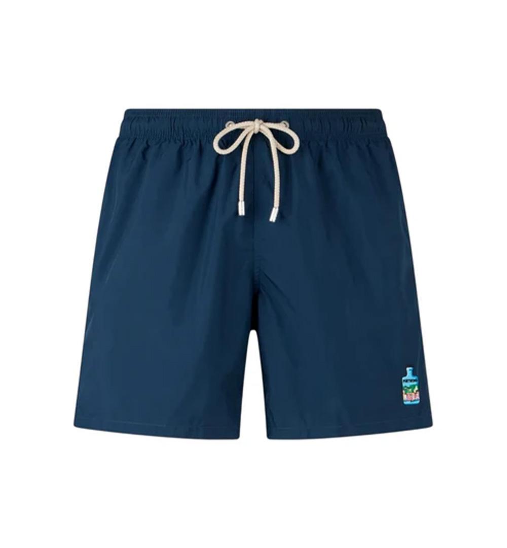 MC2 SAINT BARTH Costume uomo Guatavia Embroidered MC2 Saint Barth 05688H Blu lunghezza media vestibilità regolare tessuto leggero tinta unita GUATAVIAEMBROIDERED05688H 61