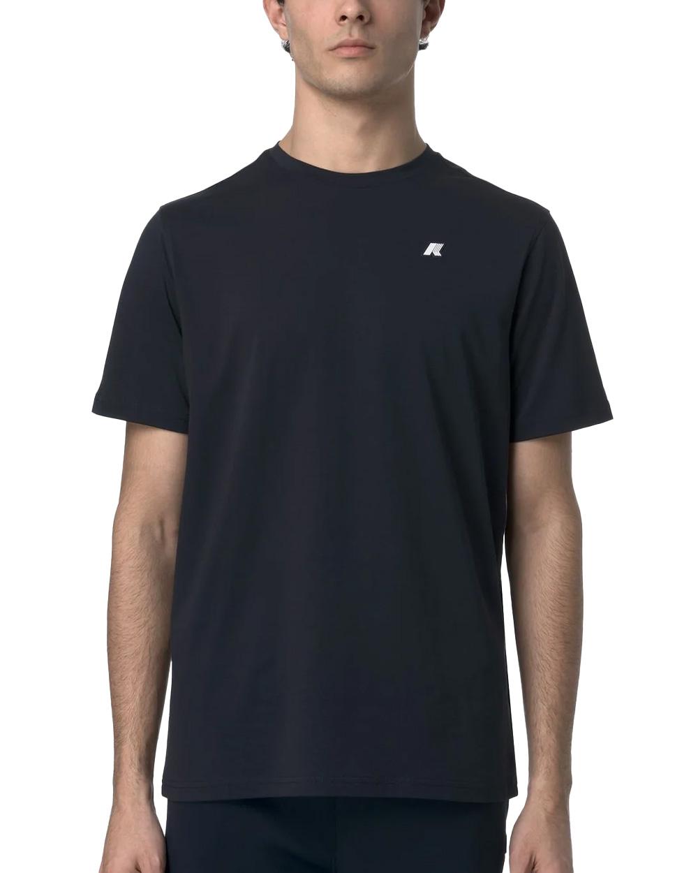 K-WAY T-shirt K-WAY uomo K7125UW ODOM JERSEY SLIM Blu logo silicone maniche corte cotone K7125UW K89