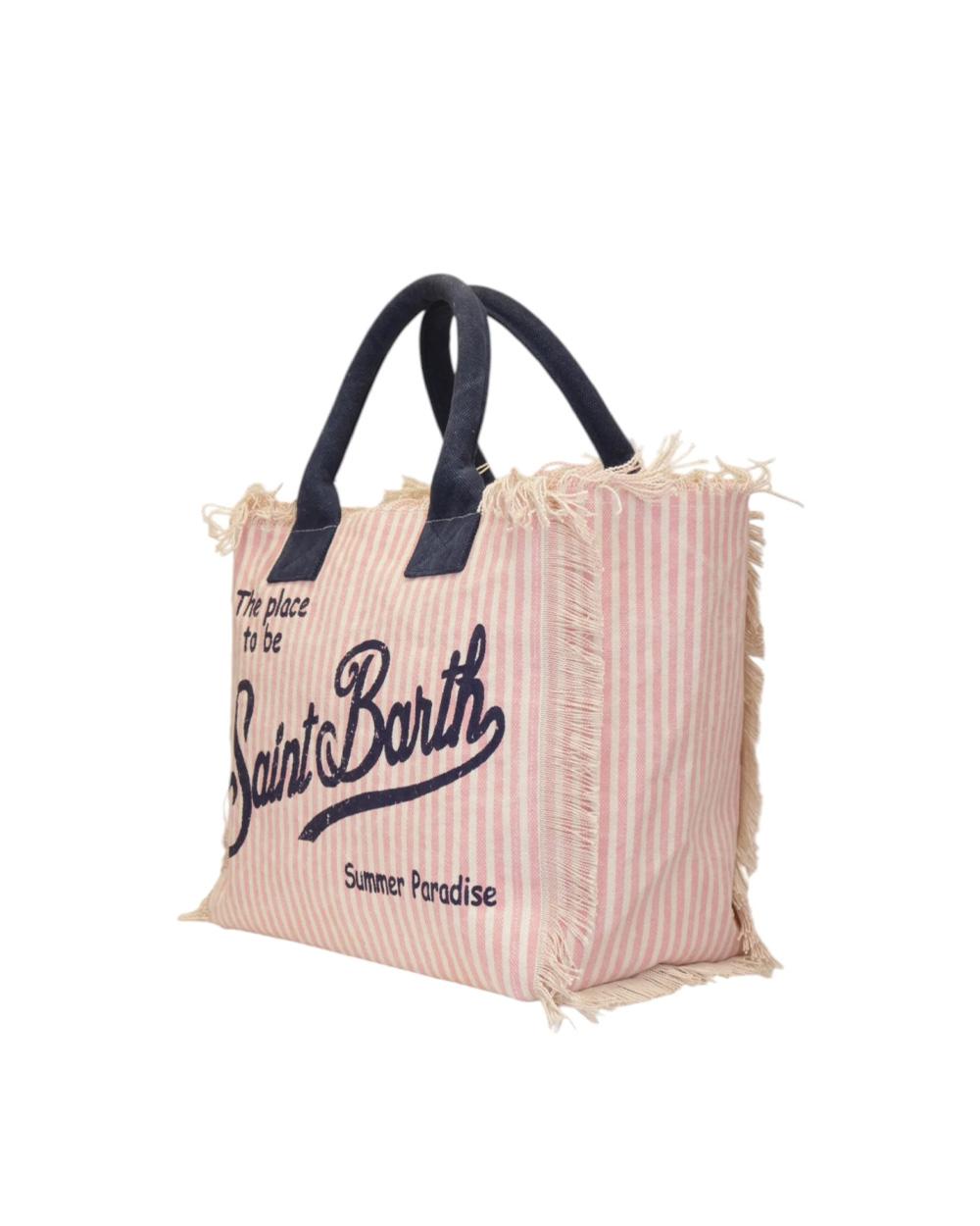 MC2 SAINT BARTH Borsa MC2 SAINT BARTH donna Vanity VANI00103448L Rosa zip tasca righe logo VANI00103448L 21