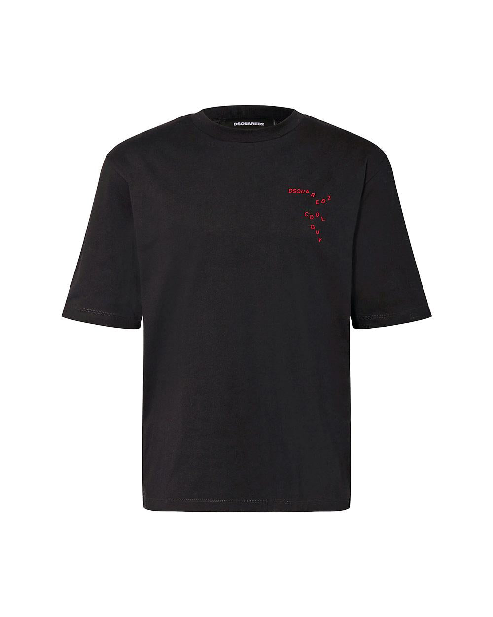 DSQUARED2 T-shirt DSQUARED2 uomo S74GD1444D20020 Nera lettering cotone girocollo S74GD1444D20020 900