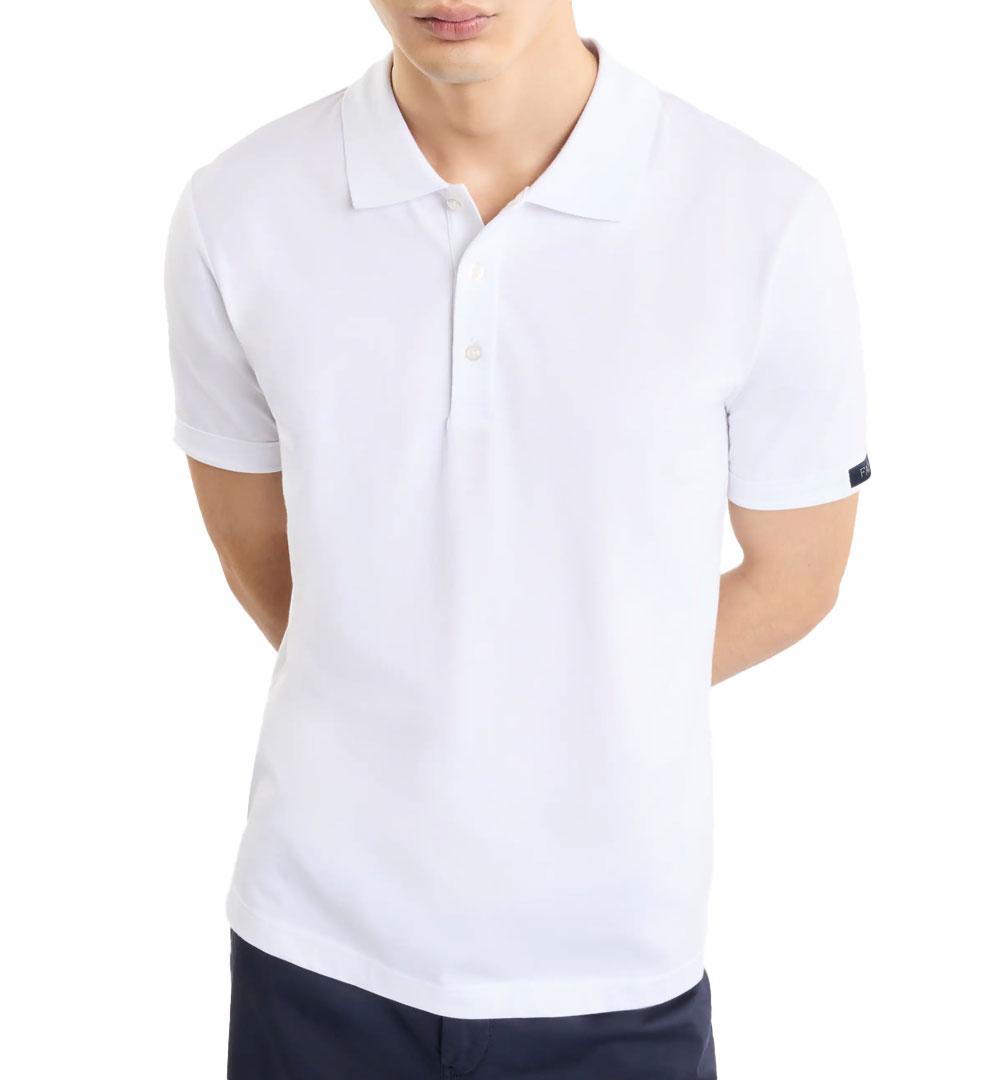 FAY Polo Fay uomo NPMB2501340UCXB bianca jersey melange<BR/> NPMB2501340UCXB 001