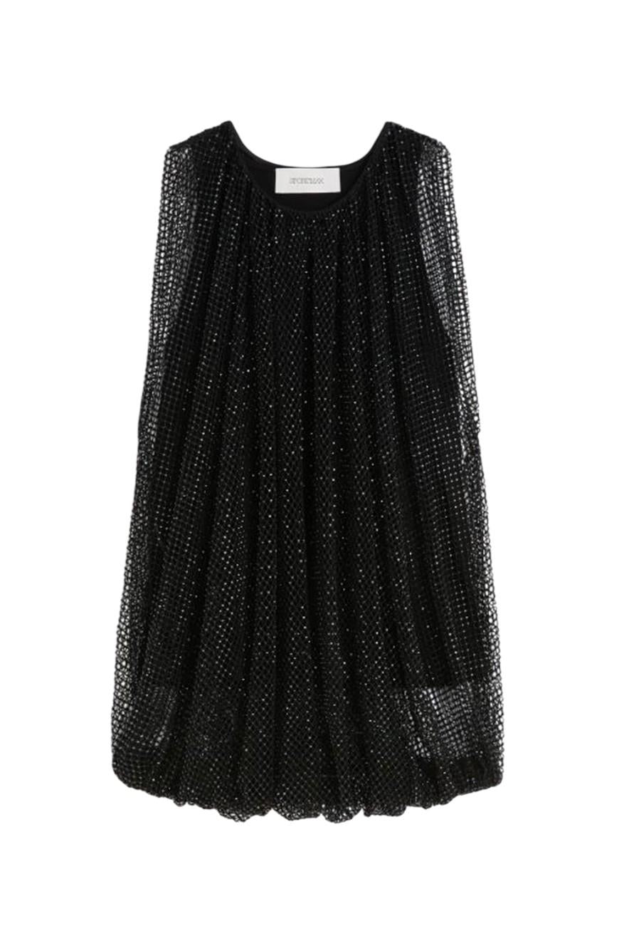 SPORTMAX Top Sportmax donna 2612941061600 002 Nodo in rete con cristalli Nero<BR/> 2612941061600 002