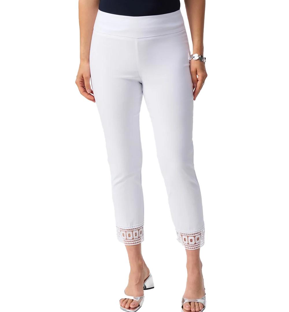 JOSEPH RIBKOFF Pantalone Joseph Ribkoff donna 251053 Bianco viscosa in pizzo<BR/> 251053 12