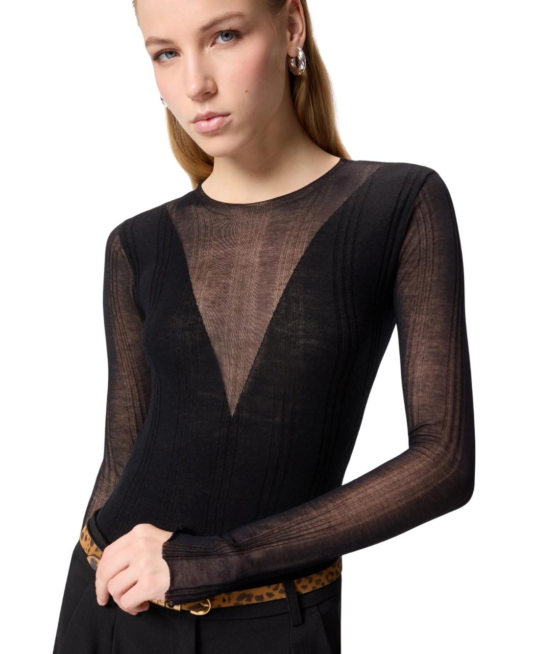 PINKO Body Pinko donna 106320A34BZ99 Disgelo con trasparenze Nero<BR/> 106320A34B Z99