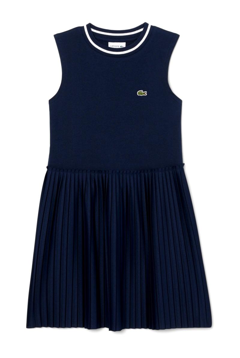 LACOSTE Abito Lacoste bambina EJ8430 166 blu piquet EJ8430 166