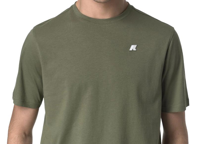 K-WAY T-shirt K-way uomo K7125UW V15 verde oliva odom jersey<BR/><BR/> K7125UW V15