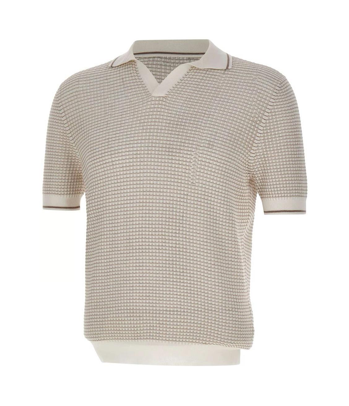 GRAN SASSO Polo Gran Sasso uomo 5719120650 002 Skipper in maglia traforata Bianco Beige<BR/> 5719120650 002