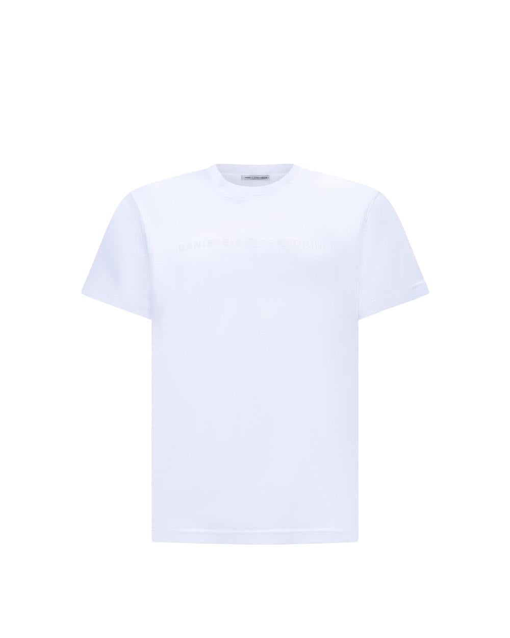 DANIELE ALESSANDRINI T-shirt Daniele Alessandrini uomo T013 Bianca cotone manica corta vestibilità regular T013 100