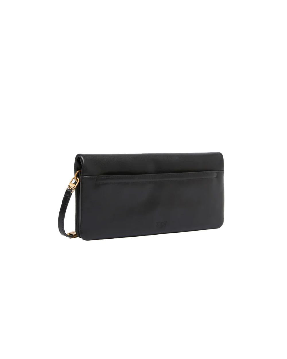 PINKO Borsa PINKO donna CLICK SOFT HORIZONTAL CLASSIC 106022A0QO Nera pelle pochette rettangolare 106022A0QO Z99Q