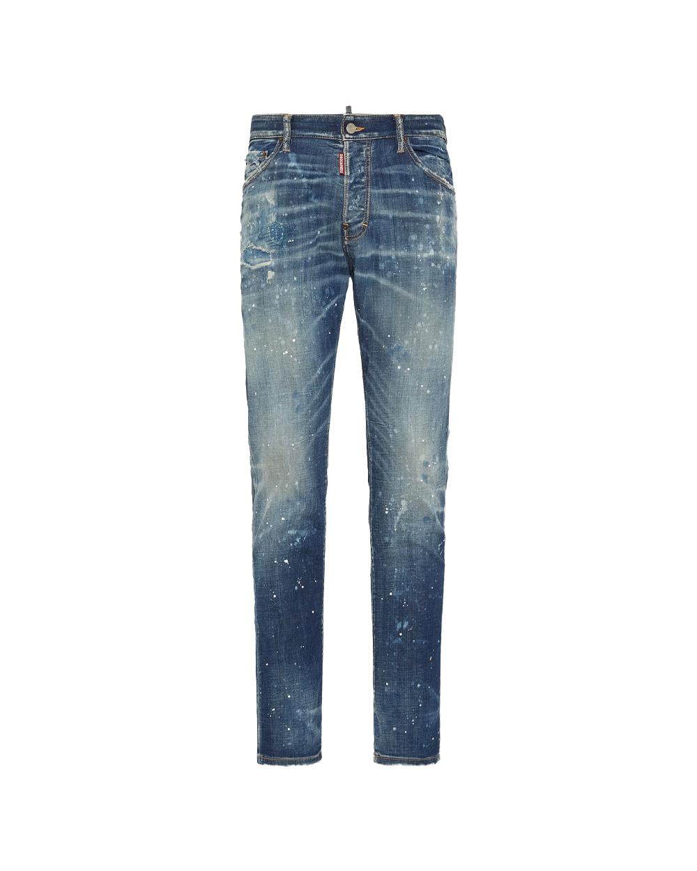 DSQUARED2 Jeans DSQUARED2 uomo S74LB1722D30010 Blu denim cotone stretch lavaggio medio slim S74LB1722D30010 470
