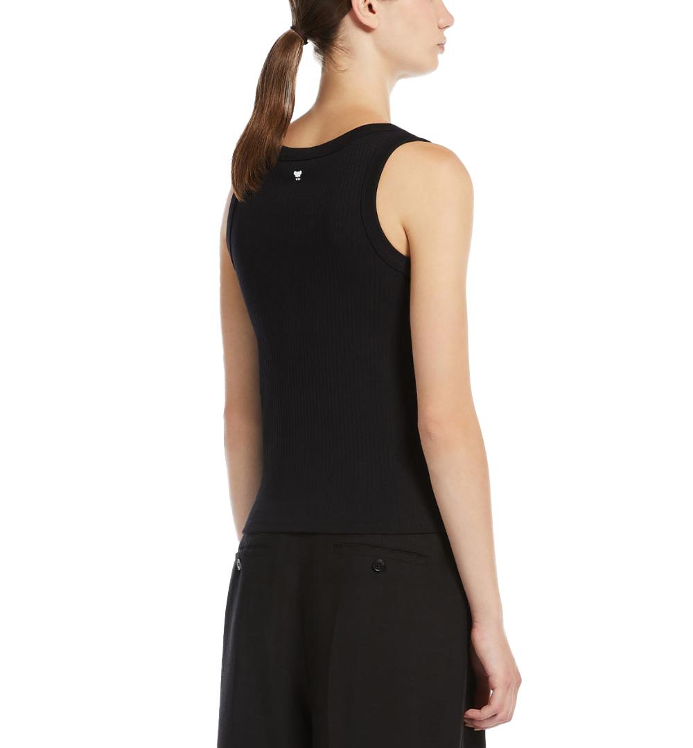 WEEKEND Top Weekend donna Multic 2515941022600 Nero cotone spalline scollo tondo costine aderente<BR/> 2515941022600 007
