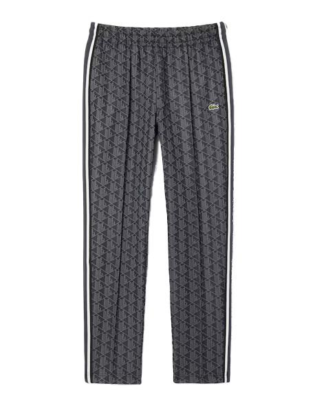 LACOSTE Pantalone LACOSTE uomo XH1440 Nero jacquard tasche a filetto coulisse con cordoncino in vita coccodrillo XH1440 4PC