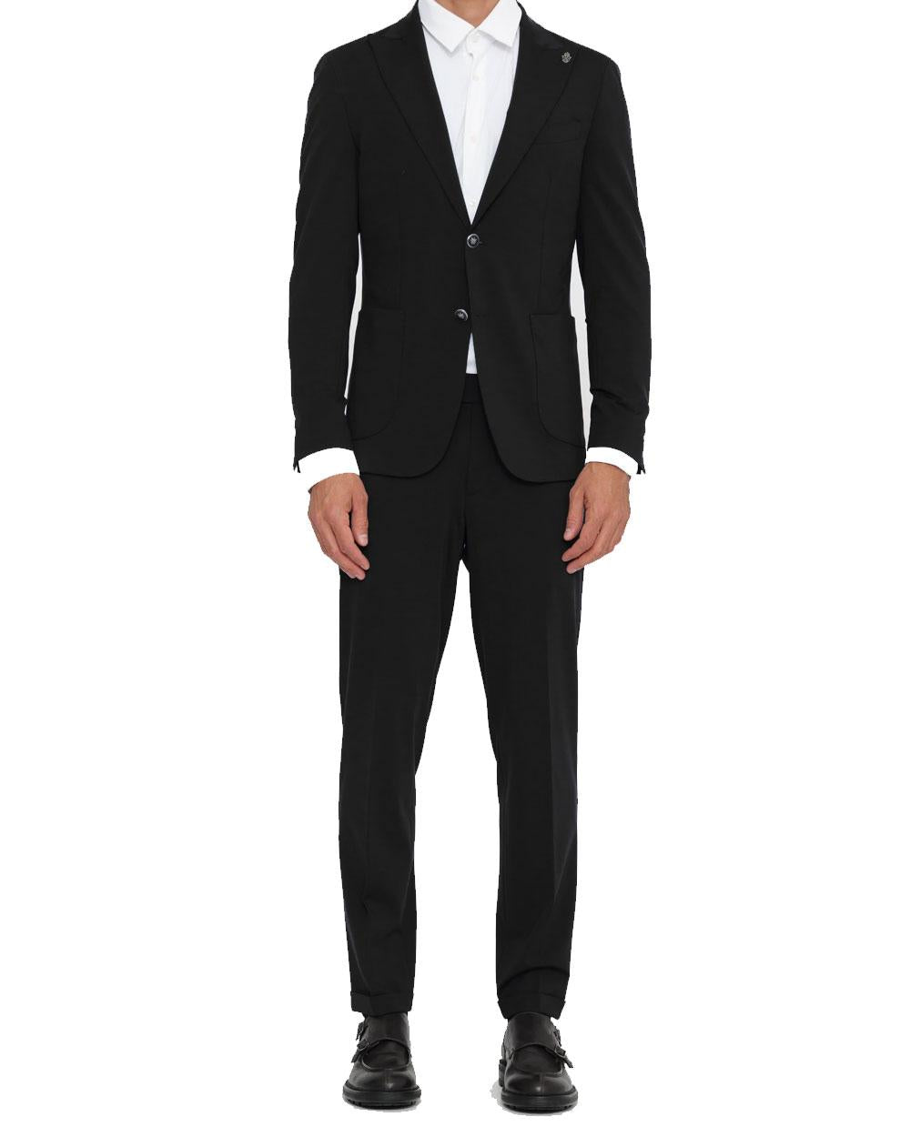 DANIELE ALESSANDRINI Abito Daniele Alessandrini uomo DUAM0018LY0019 nero monopetto <BR/> DUAM0018LY0019 9000