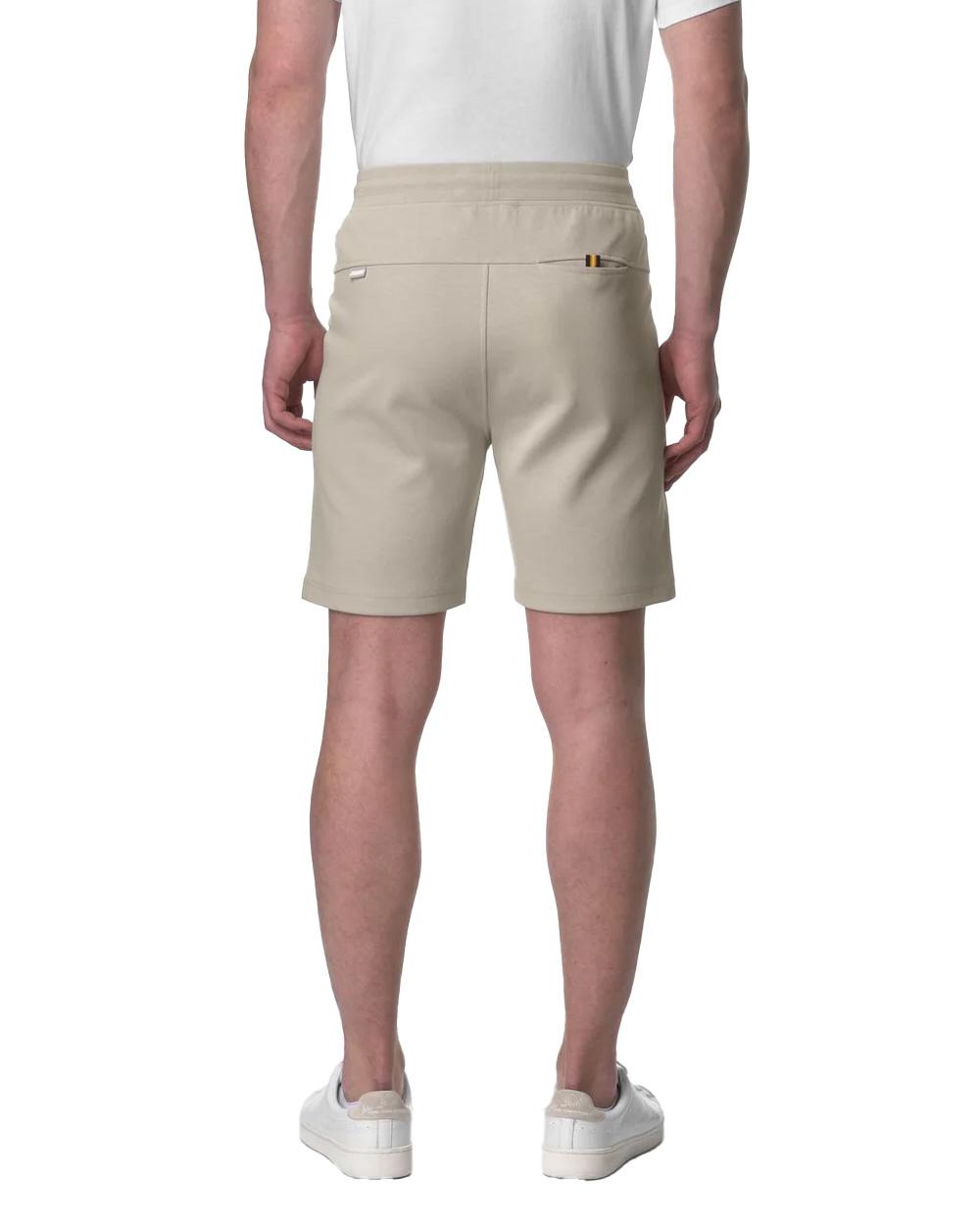 K-WAY Bermuda K-WAY uomo K2122XW KENY INTERLOCK Beige fitting regolare tasche elastico K2122XW 634