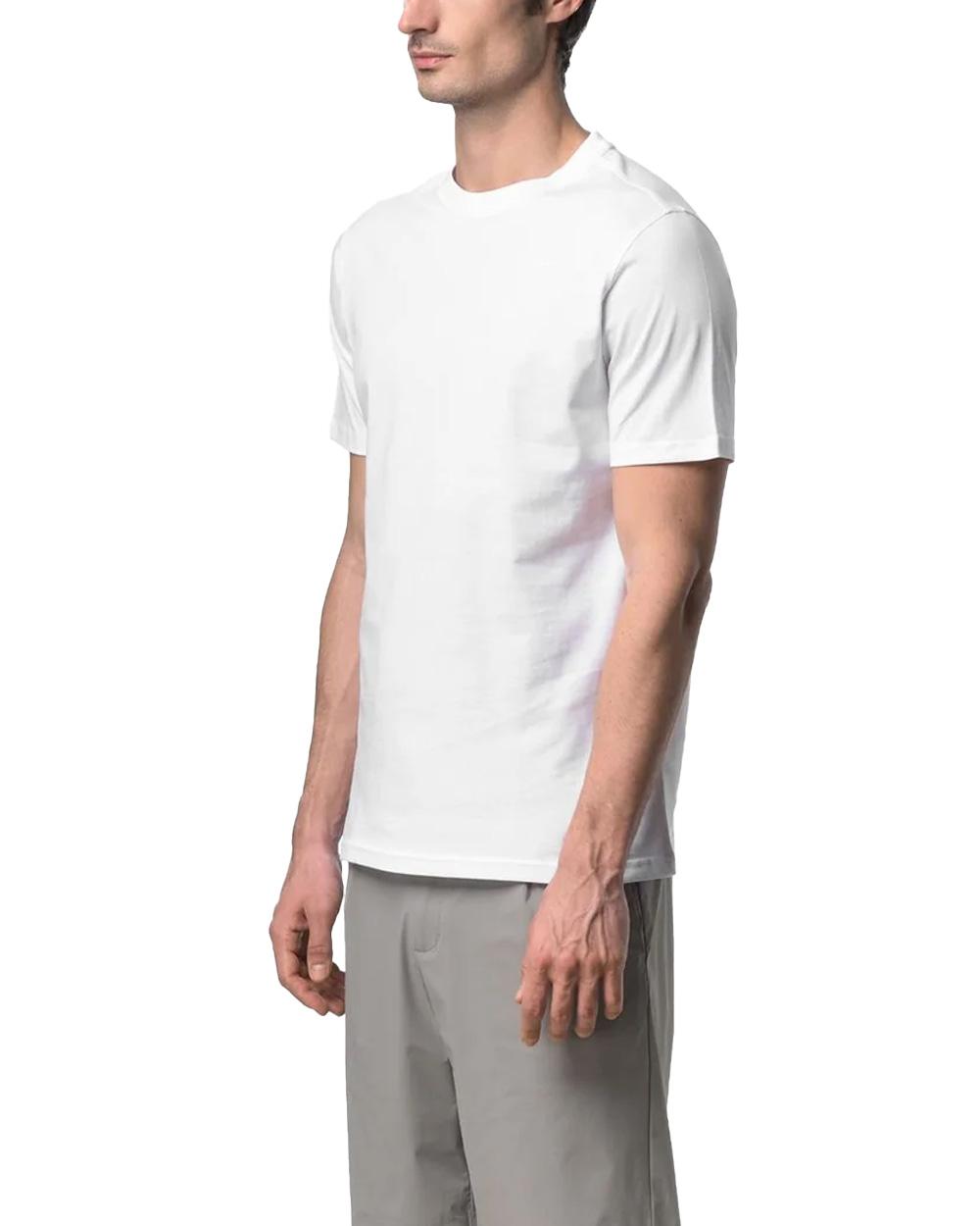 K-WAY T-shirt K-WAY uomo K81489W ODOM JERSEY MICRO LETTERING SLIM Bianca girocollo costine slim K81489W 001