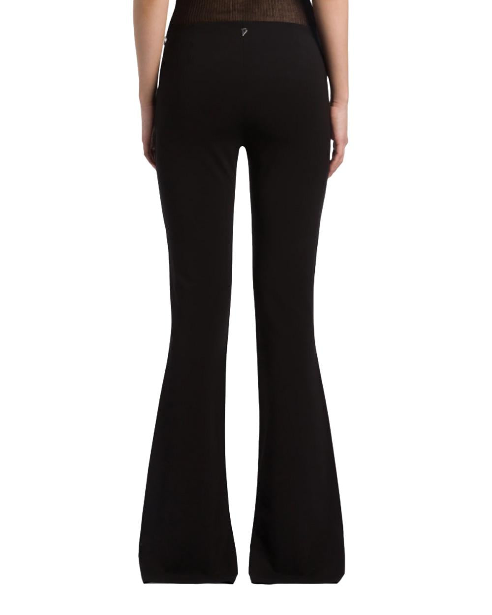 DONDUP Pantalone DONDUP donna slim DP878JS0316D Nero viscosa slim ampia apertura DP878JS0316D 999