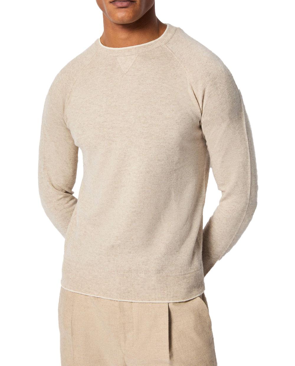 L.B.M. 1911 Maglia LBM 1911 uomo 636359504 beige chiaro nocciola girocollo <BR/> 636359504 3