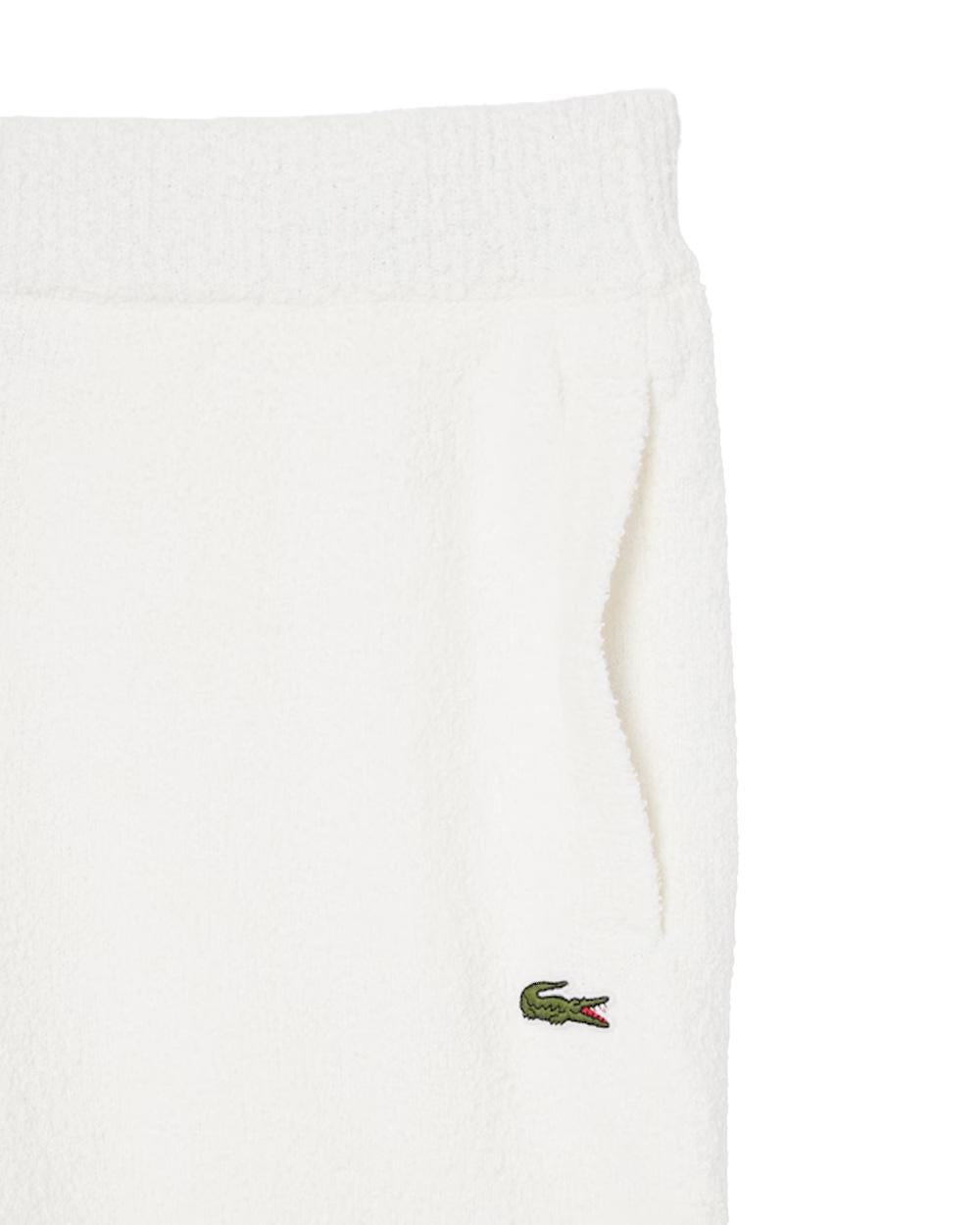 LACOSTE Bermuda LACOSTE uomo GH0799 Bianco cotone bordo a coste tasche GH0799 70V