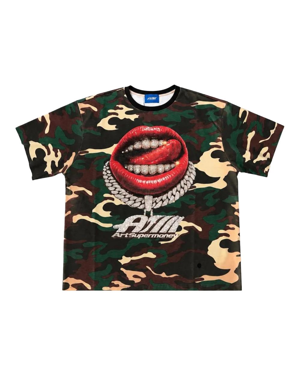 ARTSUPERMONEY T-shirt ARTSUPERMONEY uomo GRILLZMONEYTEE Mimetica GRILLZMONEYTEE 5