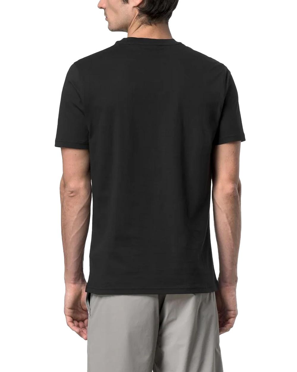 K-WAY T-shirt K-WAY uomo K81489W ODOM JERSEY MICRO LETTERING SLIM Nero jersey otone girocollo costine K81489W USY
