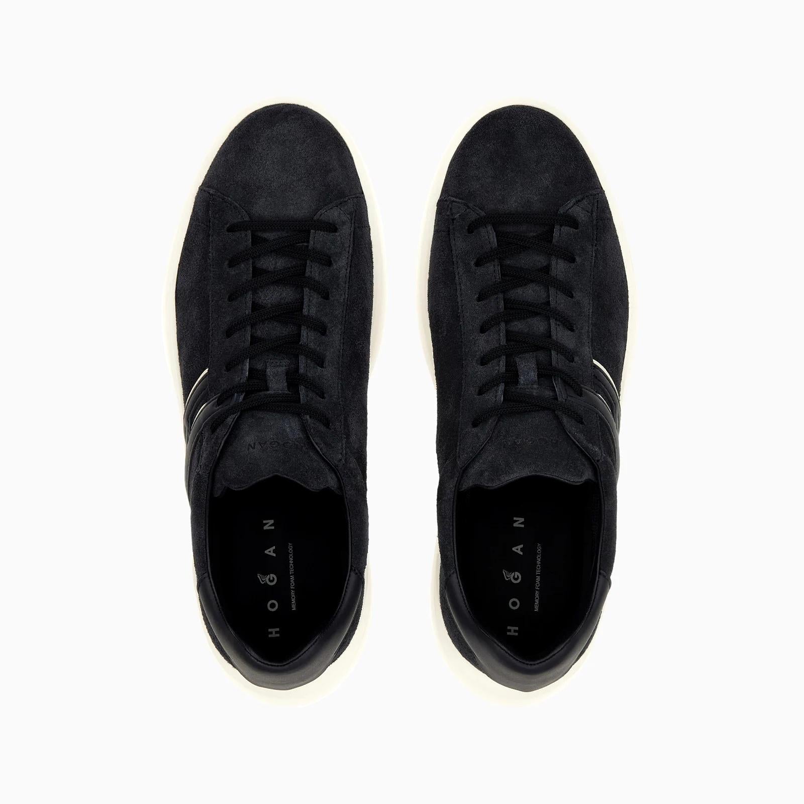 HOGAN Sneakers Hogan uomo HXM5800DV42UHO01VUU801 H580 blu pelle scamosciata HXM5800DV42UHO01VU U801