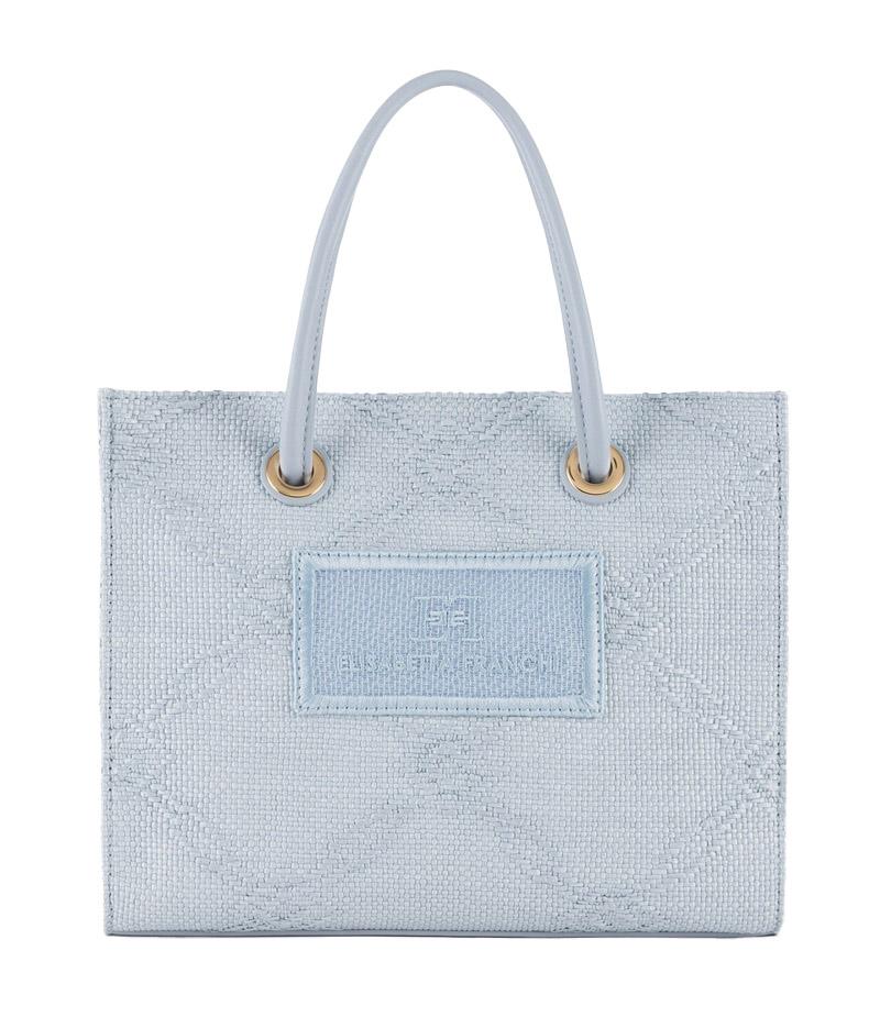 ELISABETTA FRANCHI Borsa Elisabetta Franchi donna BS83A52E2A28 celeste rafia BS83A52E2 A28