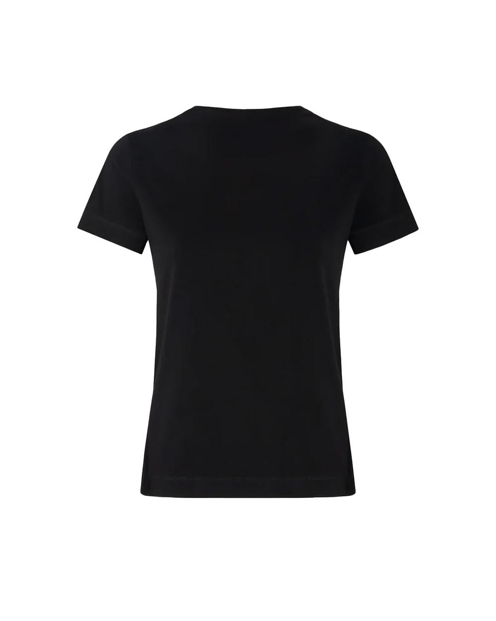PINKO T-shirt PINKO donna 100355A339 Nera cotone mezza manica girocollo 100355A339 Z99