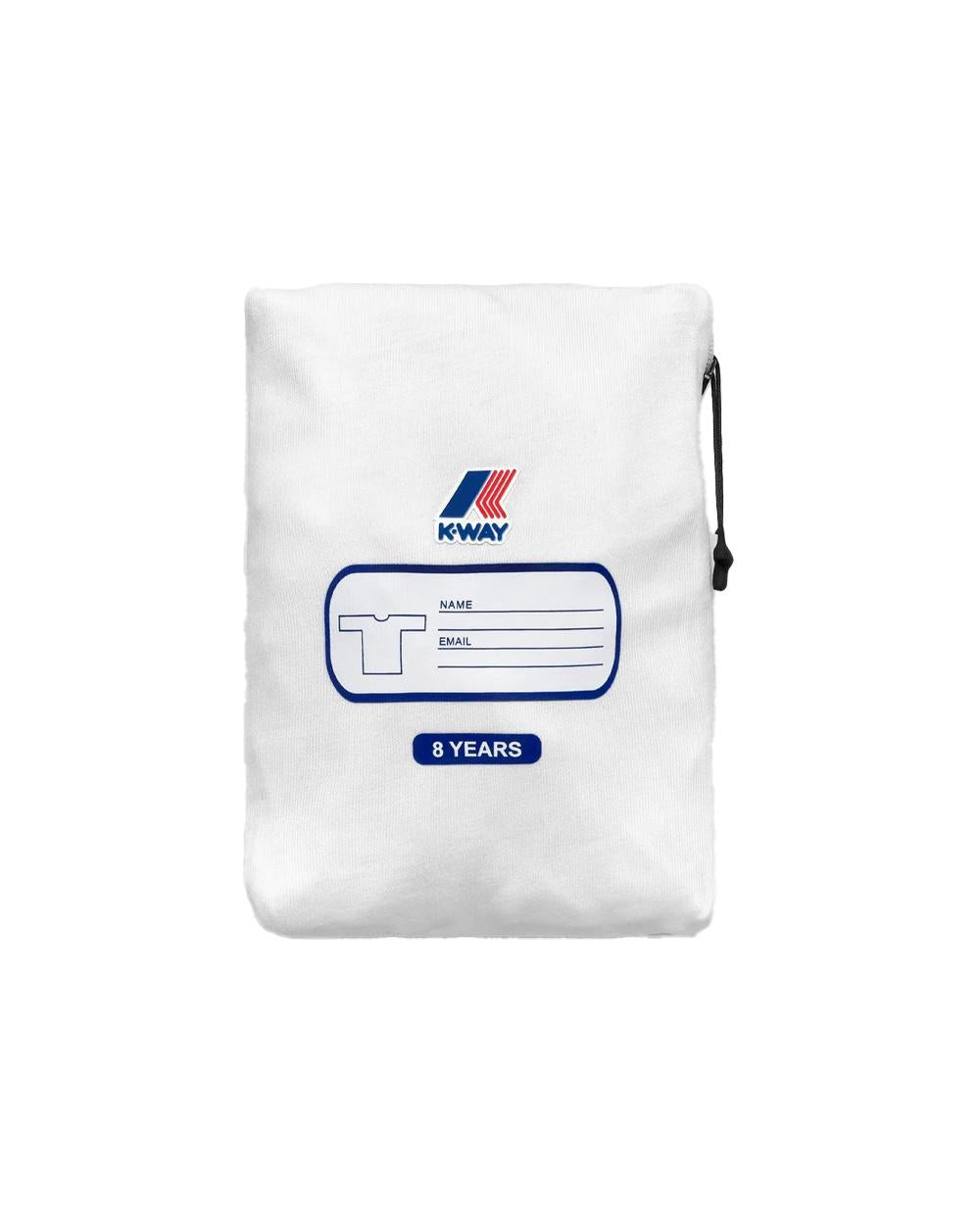 K-WAY T-shirt K-WAY bambino K4146DW P. LEONIDE SCATTERED LETTERING Bianca girocollo maniche corte stampa grafica K4146DW 001