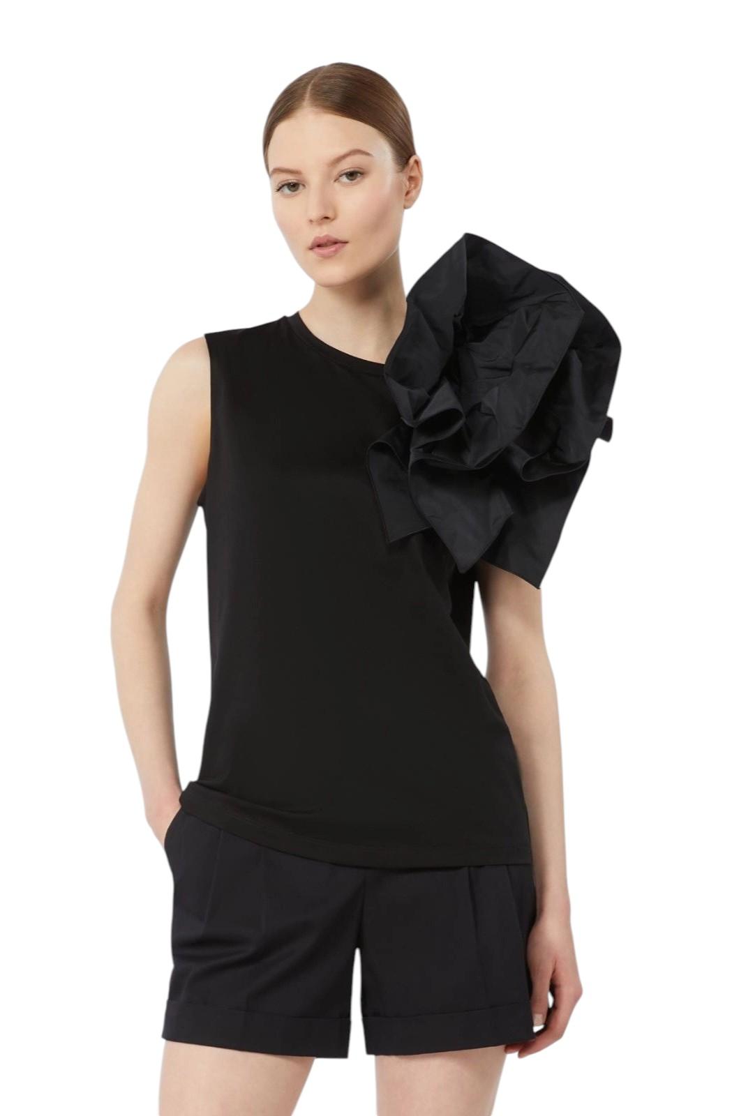 STUDIO T-shirt Studio donna 2616941024600005 Taglio in jersey di cotone Nero<BR/> 2616941024600 005
