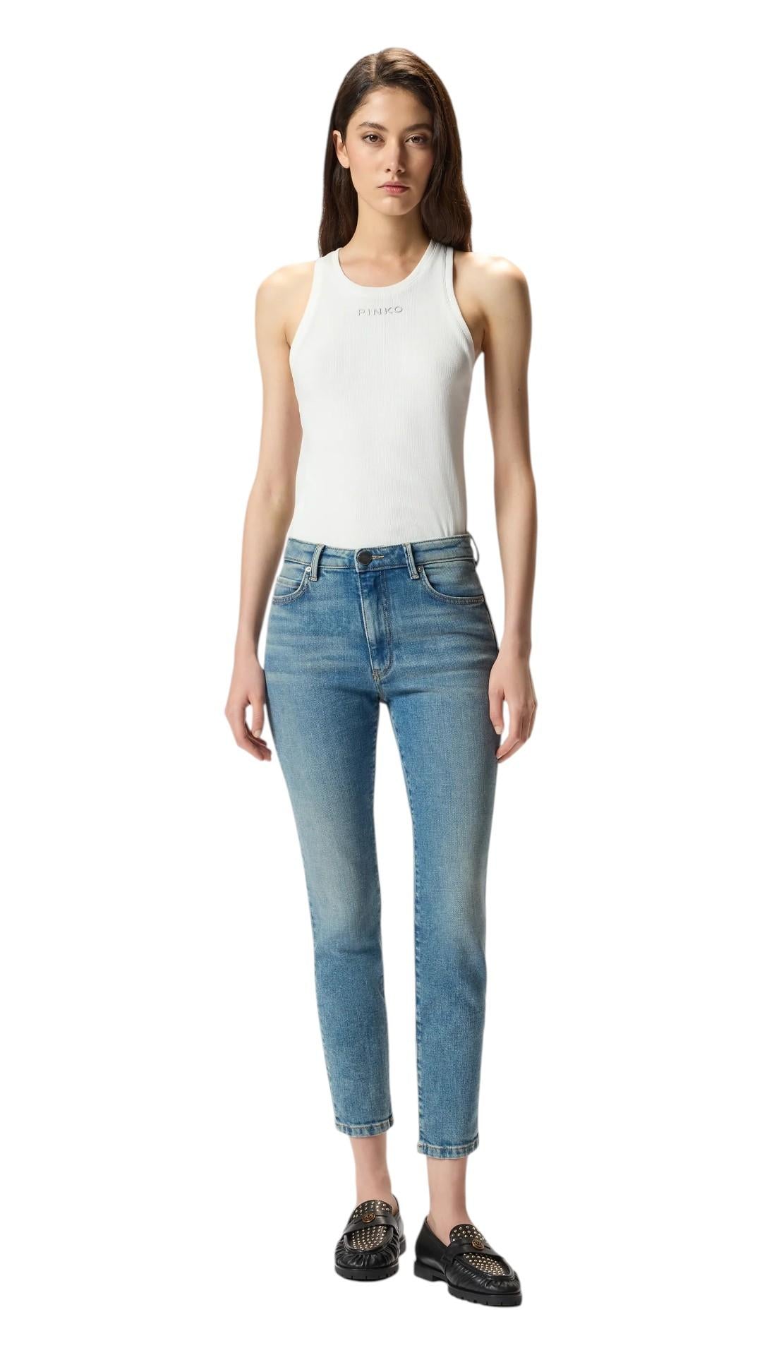 PINKO Canotta Pinko donna 100822A2RC Z05 Distinto tank a costine Bianco <BR/> 100822A2RC Z05