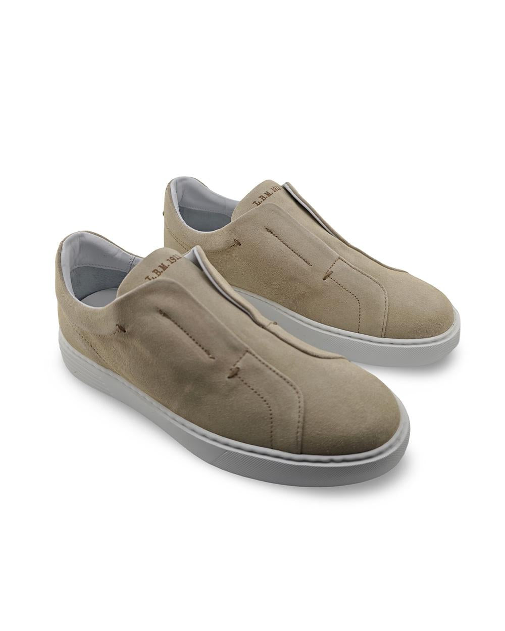 L.B.M. 1911 Sneakers L.B.M. 1911 uomo 685069072 Beige pelle scamosciata suola gomma foderata 685069072 3