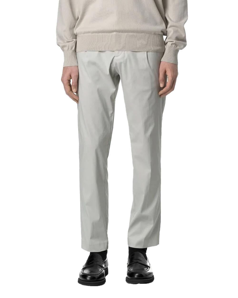 K-WAY Pantalone K-WAY uomo K61368W AILTON TWILL TECH Bianco cotone chino gabardine tasche K61368W 634