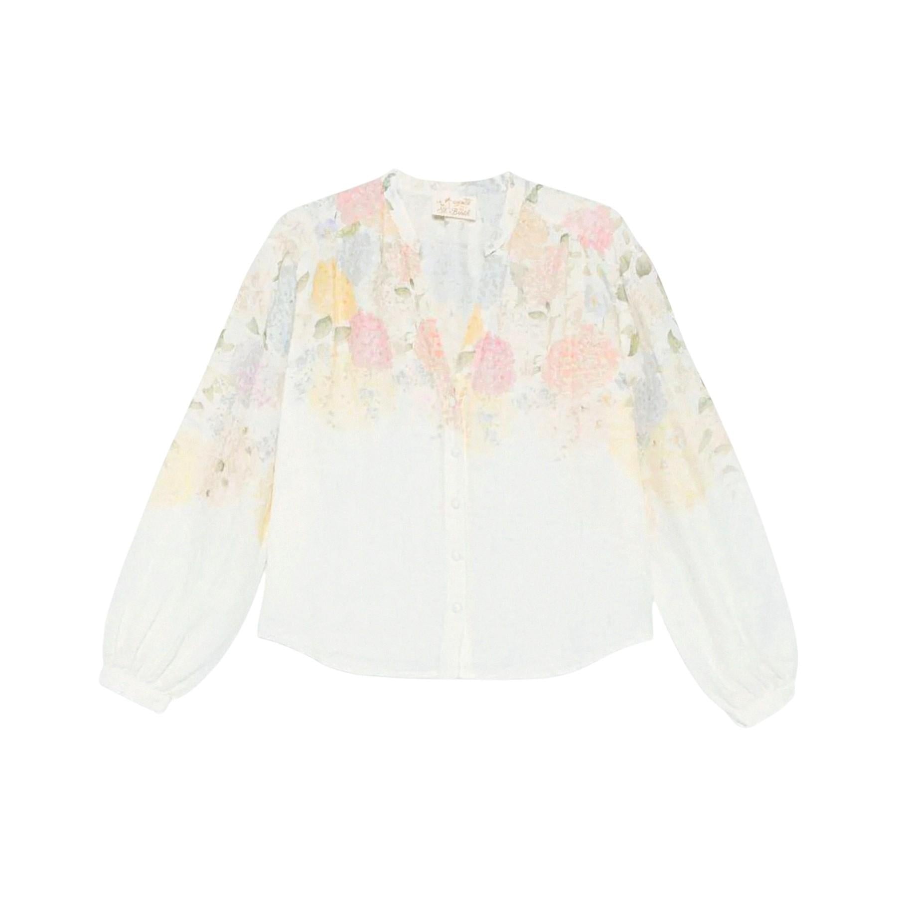 MC2 SAINT BARTH Camicia MC2 SAINT BARTH donna LIO0001 01889L 10 Liona Linen Hydrangea ortensie Fantasia Floreale <BR/> LIO000101889L 10