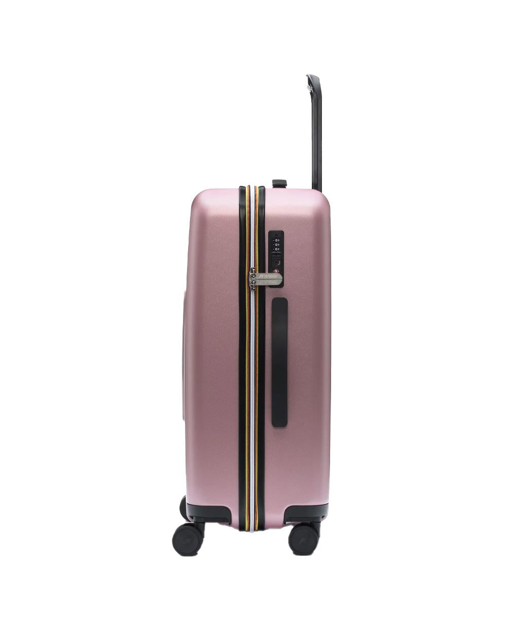 K-WAY Trolley K-WAY uomo EUDOXIEUR LOGO K81439W Rosa logo stampato all over tasca K81439W WDV