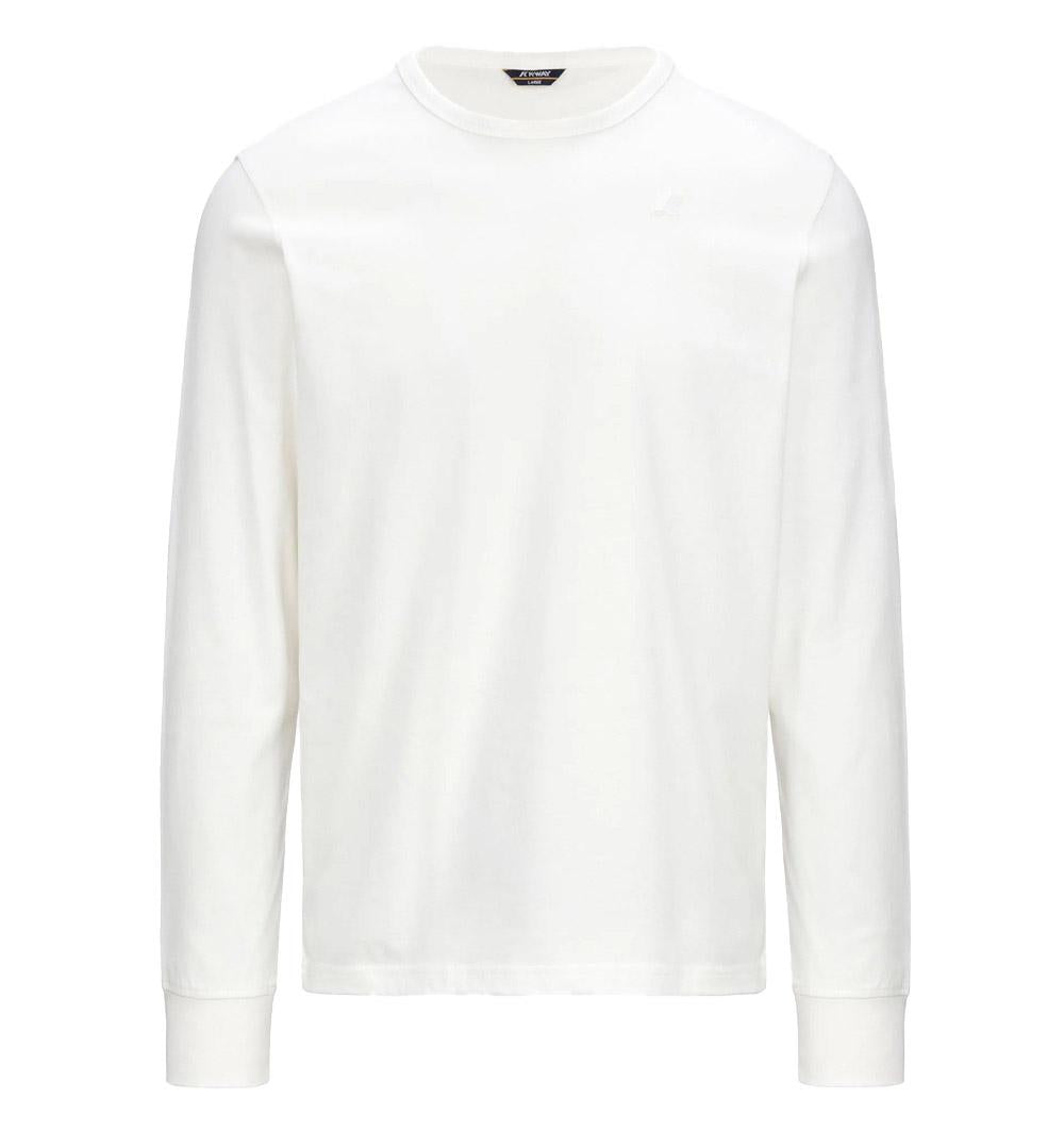 K-WAY Maglia K-way uomo K8136DWK42 Elmer Js Peach bianca K8136DW K42